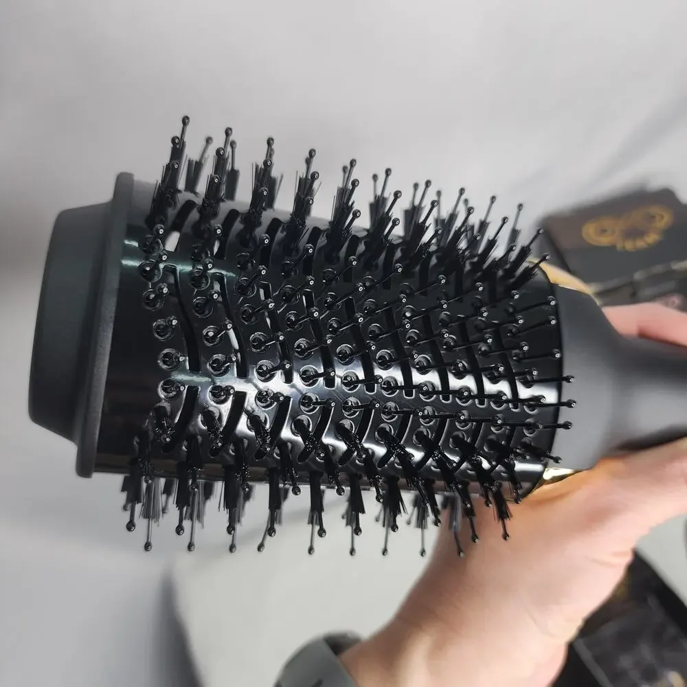 Blowout Hair Dryer Brush, Black Gold Dryer and Volumizer Oval Shape